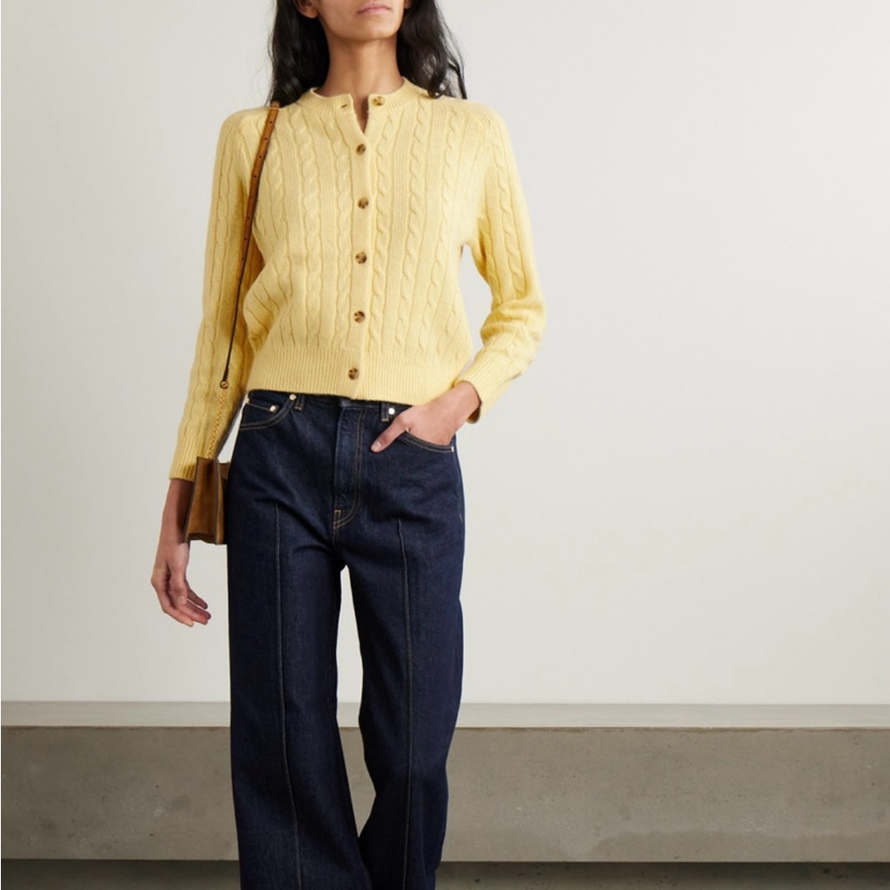 Doen Yellow Cable Knit Cardigan - Picture 5 of 11